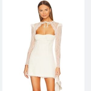 We Wore What Elegant Cream Lace Corset Dress women's Sz 0. New With Tags